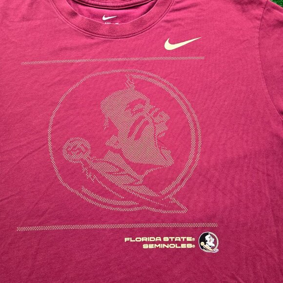 Florida State Seminoles Tshirt Mens 2XL Red Nike Tee Dri-Fit Short Sleeve NCAA - Picture 2 of 7